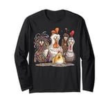 Chicken Art Crazy Chicken Gifts For Men Women Kid Boy Family Long Sleeve T-Shirt