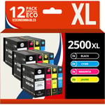 123CONSOMMABLES - PGI-2500XL - Cartouche Encre Compatible pour Canon PGL-2500 PGI 2500XL PGL2500XL pour Canon Maxify MB5150 MB5450 MB5050 MB5350 MB5050 MB5155 (3 Noir / 3 Cyan / 3 Magenta / 3 Jaune)