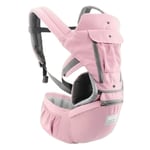 Breathable Baby Carrier Infant Kid Hipseat Ergonomic Wrap Sling(Pink)