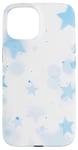 Coque pour iPhone 15 Esthétique Bleu Clair Aura Stars Star Girl