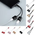 Earphone + Charging 2in1 Mini Double Head Splitter Adapter