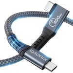 Câble Thunderbolt 4, Câble USB 4 Transfert de données 40 Gbit/s, Écran simple 8K ou double 4K, Câble de type C avec charge 100W, Compatible avec câble Thunderbolt 3, MacBooks, USB C Hub, SSD