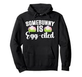 Easter Egg-Cited Pun, Somebunny Funny Easter Eggs Pullover Hoodie