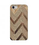 Coque Iphone 7 8 effet bois fleur chevron