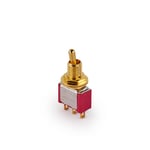 MEC Mini Toggle Switch, Short Solder Lugs, ON/ON, SPDT - Gold