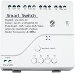 Module De Commutateur De Lumière Intelligent Zigbee 4Ch Ac 85-250V Rf433 Recevoir Des Relais 10A Fonctionnent Avec L'Assistant, Tuya Smart Life