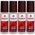 Tabac Original Natural Deodorant Spray 4 x 100 ML for Man Mäurer & Wirtz