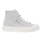 Superga Womens/Ladies 2696 Stripe High Tops (Grey Silver/Avorio) - Size UK 6.5