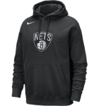 Nike Men's Nba Pullover Hoodie Brooklyn Nets Club Urheilu BLACK