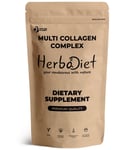 Multi Collagen Peptides Powder - Type I , II, III, V, X - Hydrolyzed Protein