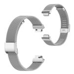 Fitbit Ace 2 / Inspire HR milanese ruostumattomasta teräksestä valmistettu ranneke - Hopea / Koko: L Silver grey