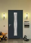 Porte d'entrée Hörmann acier galvanisé l.90 x h.215 cm poussant droit THP700B gris anthracite ral 7016