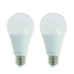 Lot De 2 Ampoules LED A67 Classique Culot E27- Ampoule LED E27 Angle Éclairage 200°- Ampoule E27 LED 14 2W Équivalant 100W- Eclairage LED 1521 Lm- LED Ampoule Lumière Blanc Chaud- PACK2EE1521G Xanlite