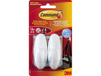 Command W17081, Universalkrok, Vit, Plast, Självhäftande Remsa, 1,4 Kg, Rektangel