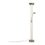 Qazqa - diva - led Dimmable Lampadaire eclairage indirect variateur inclus - 1 lumière - h 1800 mm - Bronze - Moderne - éclairage intérieur - Salon i