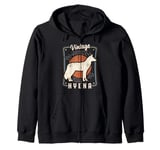 Jackal Whisperer Vintage Classic Retro Animal Love Zip Hoodie