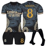 Real Madrid Dragon Black Special Edition Fotbollströja Barn - 23-24 - Nr 8 Kroos No.8 Kroos 24