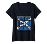 Womens Yes Sir I Can Boogie Scotland V-Neck T-Shirt