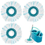 Keyoung - 3 Pièces pour Leifheit Têtes de Rechange, Compatible pour Leifheit Clean Twist Disc Mop, Système à Fibres Balai pour Leifheit Serpillière