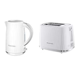 Russell Hobbs Eden 1.7L Electric Kettle and 2 Slice Toaster White