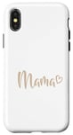 Coque pour iPhone X/XS Cœur beige blanc maman