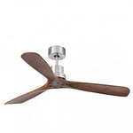 Faro Barcelona 33370 - LANTAU Ventilateur de plafond Nickel mat 132 cm diamètre avec télécommande 3 vitesses