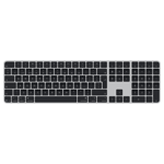 Apple Magic Keyboard med Touch ID och numerisk del till Mac-modeller med Apple-chip (USB‑C) – engelskt (Storbritannien) – svarta tangenter