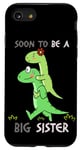 Coque pour iPhone SE (2020) / 7 / 8 SOON TO BE A BIG SISTER DINOSAUR T Rex Toddler Père Daddy