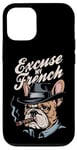 Coque pour iPhone 12/12 Pro Bulldog français Excuse My Frenchie Vintage Bulldog Lover