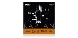 Cordes de violon D'Addario Kaplan Amo - Jeu complet - KA310 4/4L - Cordes de violon - Échelle 4/4, Tension légère