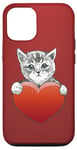 iPhone 12/12 Pro Valentine’s Day Kitten Art | Cute and Romantic Design Case