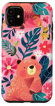 Coque pour iPhone 11 Rose moderne Tropical Mama Bear Mama Bear Mignon Fleur Design pour