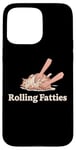 Coque pour iPhone 15 Pro Max Fat Cat Rolling Fatties Funny Cat Lovers Rolling Fatties Cat