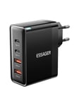 Essager Wall charger ECT2CA-QYB01-Z 2xUSB-C 2xUSB-A 100W (black)