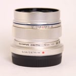 Olympus Used M.Zuiko Digital ED 12mm f/2 Wide Angle Lens Silver