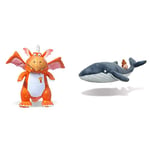 Zog the dragon 9inch Plush Soft Toy, Orange & Snail and The Whale Soft Toy, 61238, 7in, Grey, for Fans of The Book by Julia Donaldson and Axel Scheffler, Blue