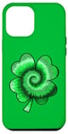 iPhone 12 Pro Max Lucky Tie-Dye Four Leaf St Saint Patrick's Day Clover Case