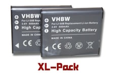 vhbw 2x Batterie compatible avec Olympus Stylus Creator / XZ-Serie XZ-1 appareil photo (600mAh, 3,6V, Li-ion)