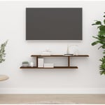 Tagère tv mural,Meuble de Rangement,Banc TVe Chêne marron 125x18x23 cm Bois d'ingénierie CFW680673