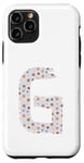 Coque pour iPhone 11 Pro Lettre grasse rétro étoiles - G - Design - Alphabet - Marqueur