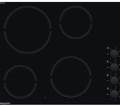 HOTPOINT HR 620 R H 60 cm Electric Ceramic Hob - Black, Black