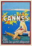 CANNES SPORTS GOLF Rktv - POSTER HQ 40x60cm d'une AFFICHE VINTAGE