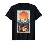 Retro Vintage Horse Mountains Sunset Nature T-Shirt