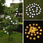 Solar String Lights 20 Varmvit LED-lykta Utomhus dekorativt ljus för trädgård, uteplats, bröllop, fest SOQ62666