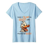 Womens Today Is Slap An Idiot Day I'm Gonna Be Busy V-Neck T-Shirt