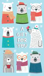 A Gift For You Bear Christmas Money Wallet Gift Card Xmas Moneyholder Cards