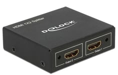 DELOCK – HDMI-jakaja, 1 sisääntulo ja 2 ulostuloa, 4K 30Hz, musta (87701)