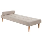 Chaise Longue En Tissu Beige Niort