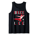 Bruce Lee Flying Kick Shadowed Face Shot Tank Top