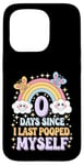 Coque pour iPhone 15 Pro 0 Days Since I Last Pooped Myself Coloré mignon Kawaii